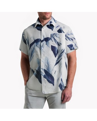 Lapel Beach Short Sleeve Floral Shirt