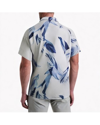 Lapel Beach Short Sleeve Floral Shirt
