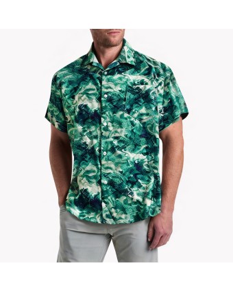 High-End Textured Seaside Vacation Short-Sleeved Shirt 