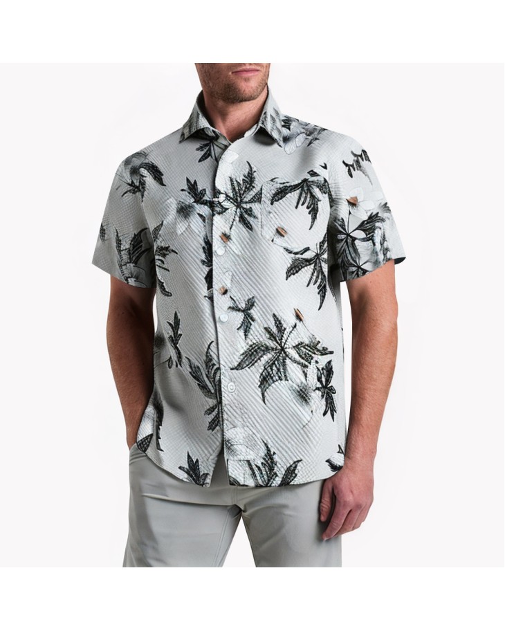 Bubble Lattice Vacation Short-Sleeved Shirt 