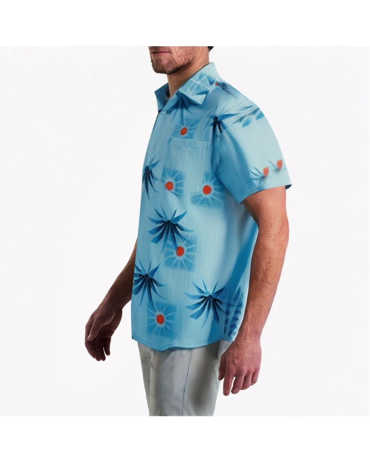 Beach Drape Short-Sleeved Shirt 