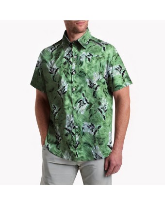 Lapel Full Print Floral Short Sleeve Shirt 