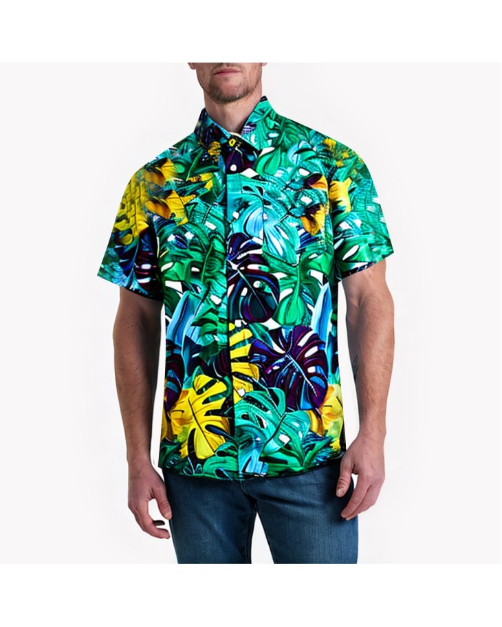 Beach Short-Sleeved Shirt For Seaside Vacation 