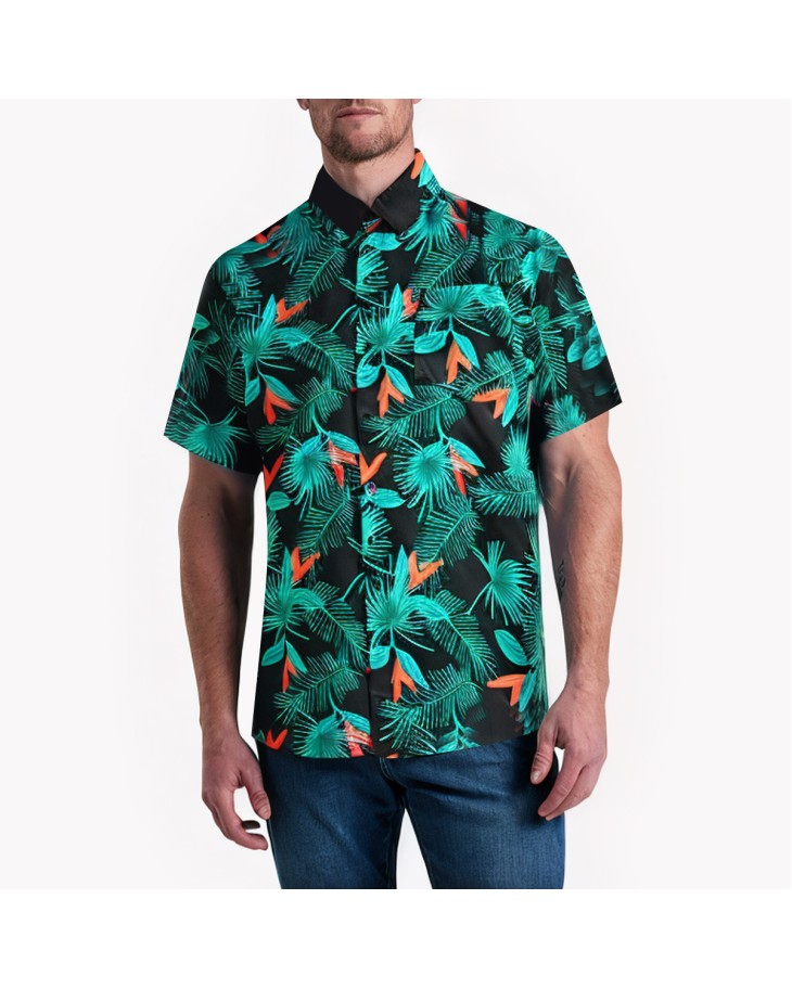 Casual And Handsome Seaside Short-Sleeved Shirt