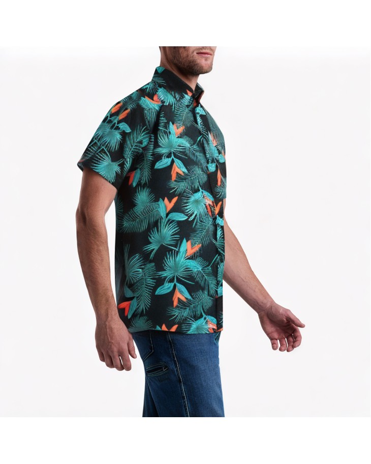 Casual And Handsome Seaside Short-Sleeved Shirt