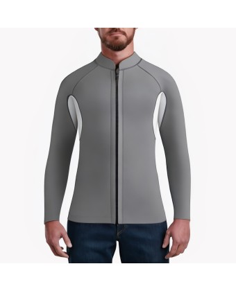 Grey Professional Long Sleeve Surfing Swimsuit