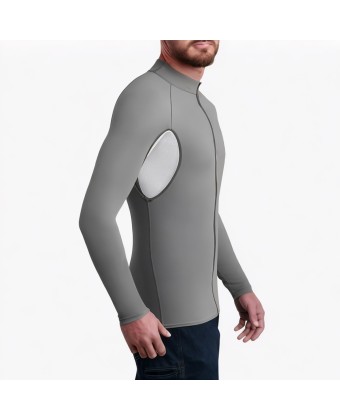 Grey Professional Long Sleeve Surfing Swimsuit