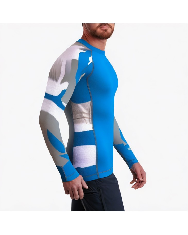 Surfing Camouflage Print Long-Sleeved Swimsuit 