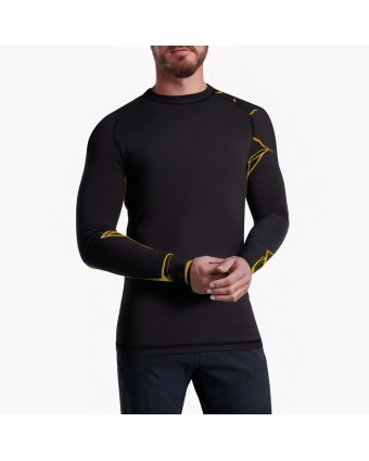 Contrast Line Print Surfing Swimsuit 
