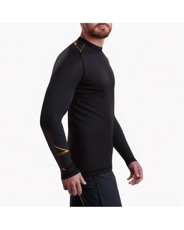 Contrast Line Print Surfing Swimsuit 