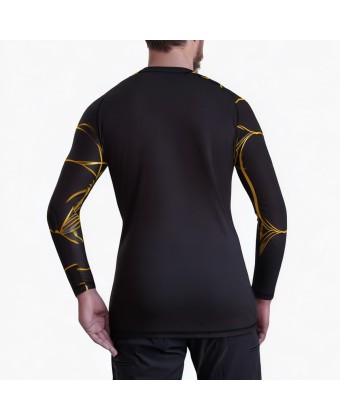 Contrast Line Print Surfing Swimsuit 