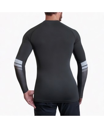 Quick Dry Long Sleeve Contrast Stripe Surf Swimsuit 