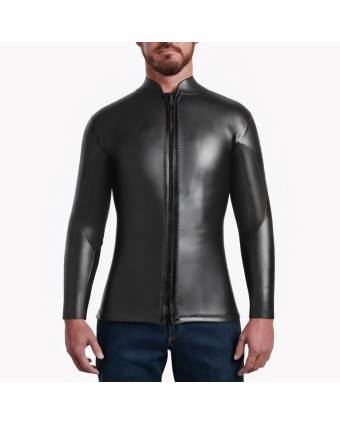 Front Zip Long Sleeve Surfing Swimsuit 