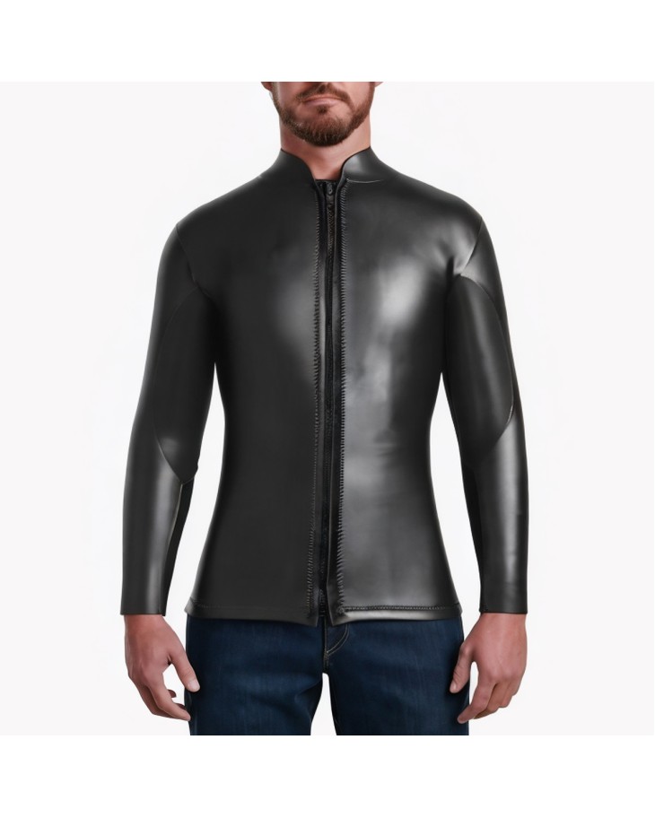 Front Zip Long Sleeve Surfing Swimsuit 